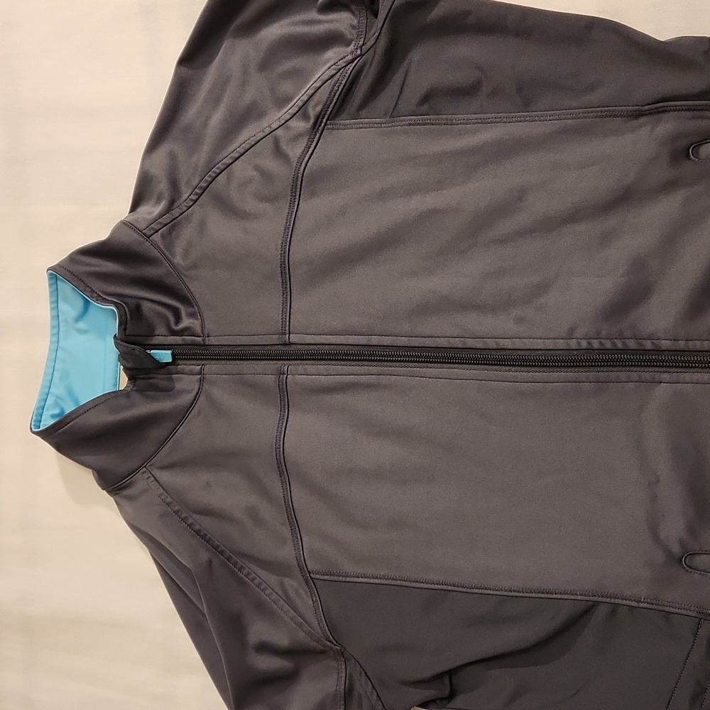 Athleta Salutation women's lightweight running jacket size small gray teal - Picture 2 of 16
